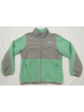 The North Face TNF Polartec Denali Fleece Spell Out Youth Girls Full Zip Jacket